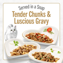 Fancy Feast Ocean Whitefish Entree in Gravy provides a savory daily meal cats enjoy