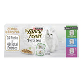 Fancy Feast Petites Gravy Collection packaging highlights divided twin-packs for easy, mess-free servings
