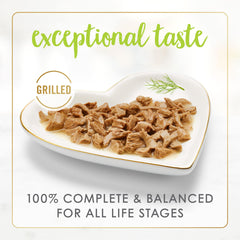 Fancy Feast premium wet cat food with real salmon in gravy.