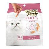 Fancy Feast Purely Hand-Flaked Salmon treats in a resealable pouch for freshness