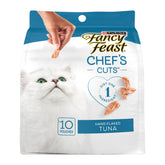 Fancy Feast Purely Hand-Flaked Tuna treats in a pack, fresh and convenient for cats.
