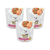Fancy Feast Purina Filet Mignon seafood and shrimp dry food bites boost appetite and texture.