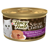 Fancy Feast Savory Centers Beef Pate with Gravy Center; rich texture for cats.