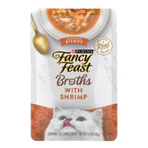 Fancy Feast Seafood Bisque shrimp broth pouch ready to pour for hydration