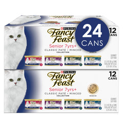 Fancy Feast Senior 7+ tuna cans with omega-rich recipe for coat health