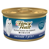 Fancy Feast Senior Tuna in Gravy Minced cat food with real tuna and gravy for senior cats
