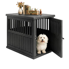 Fancyango dog crate end table corner-design with cozy den for small to medium dogs