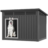 Fancyango dog house hinged roof for easy cleaning and access.