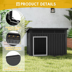 Fancyango dog house with removable roof open for cleaning