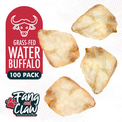 Fang & Claw buffalo ears resealable bag; convenient freshness and easy storage