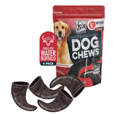 Fang and Claw Water Buffalo Horn 6-inch chew close-up for aggressive chewers.