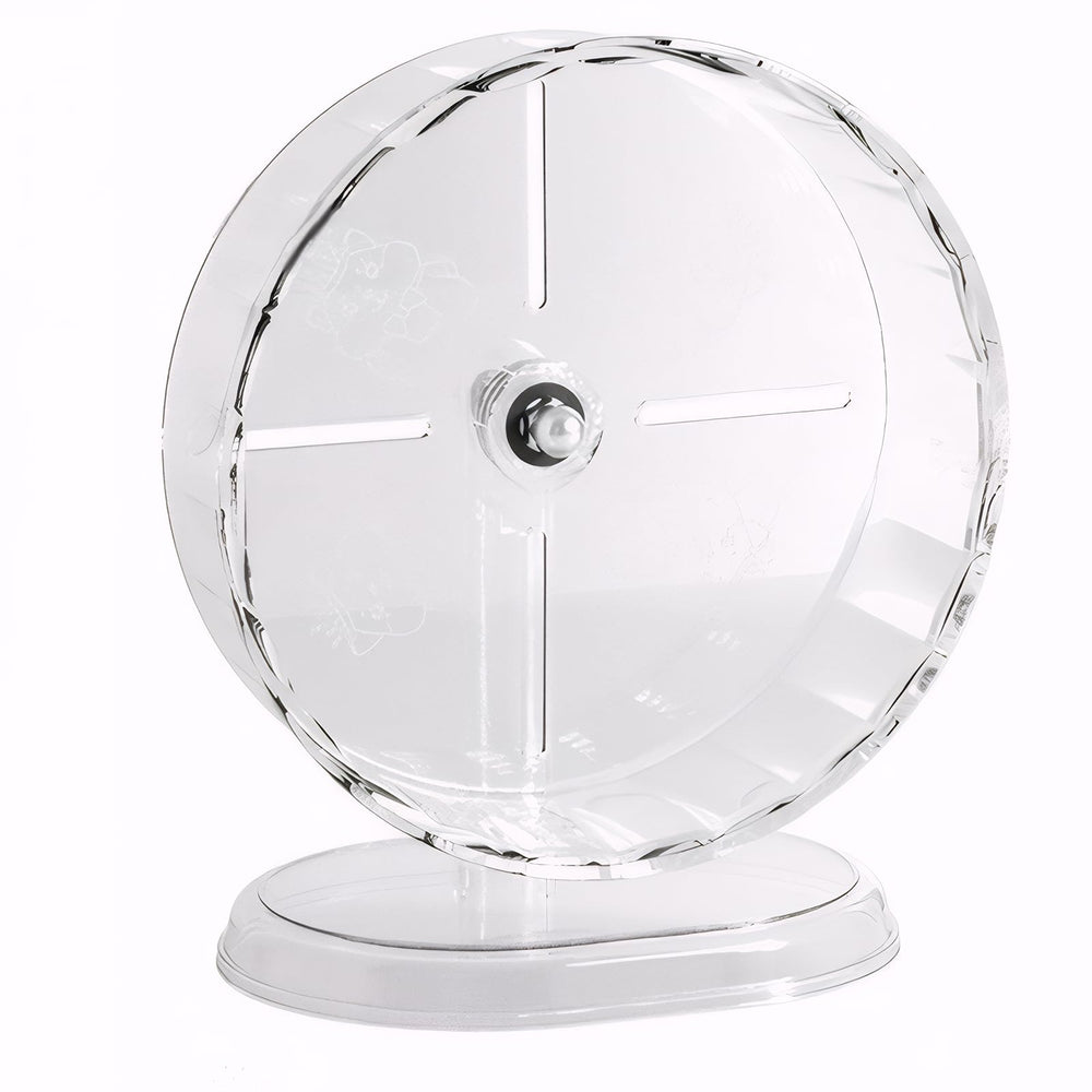 Fanlahmtasy Silent Hamster Wheel 9.5-Inch setup shows spacious running room and quiet operation.