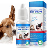 Fanshi ear-infection-solution bottle ready for dog ear care and cleansing.