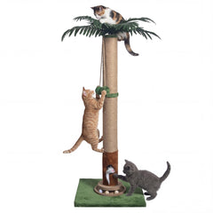 Fantasreen 35'' tall cat scratching post shown for stable indoor play.