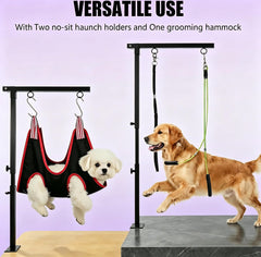 FANXSVL height-adjustable arm accommodates different table heights for precise grooming.