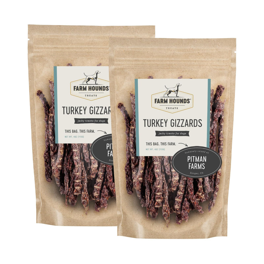 Farm Hounds turkey gizzards jerky β training treat for dogs