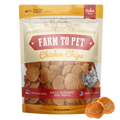 Farm To Pet Chicken Chips front view training treat