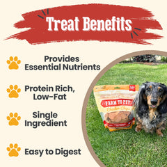 Farm To Pet Chicken Chips serving idea dog training