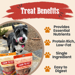 Farm To Pet dog training treats usage image; easy to portion for sessions