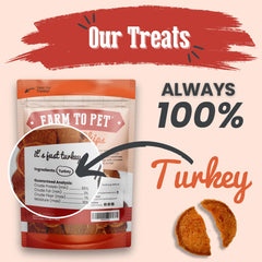 Farm To Pet USA-made turkey breast treat for dogs