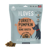 Farmland Traditions Tiny Loves Trainer Treats with bone broth, turkey and pumpkin, ideal training reward.