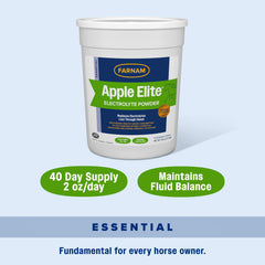 Horse drinking water after Farnam Apple Elite electrolyte powder use