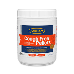 Farnam Cough Free pellets pack shot showing easy-to-feed respiratory support.