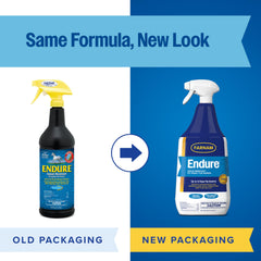 Farnam Endure applied to horse legs for turnout protection