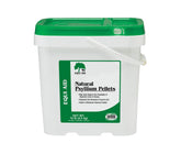 Farnam Equi Aid psyllium pellets in a scoop, supporting equine digestion