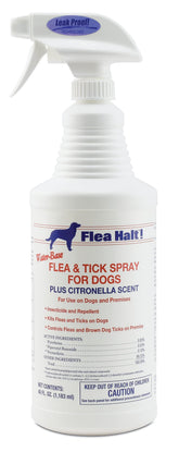 Farnam Flea Halt bottle pour demonstrates easy, mess-free at-home application.