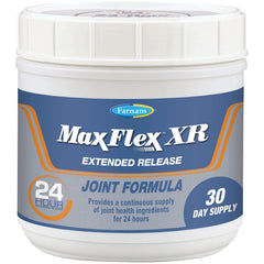 Farnam MaxFlex XR packaging shown for easy daily administration in the stable.