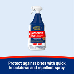 Face-area spray for horses to deter flies and mosquitos.