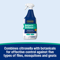 Close-up of Farnam Nature’s Defense bottle with label and ingredients