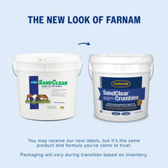 Farnam SandClear Crumbles dispensing scoop for precise dosing.