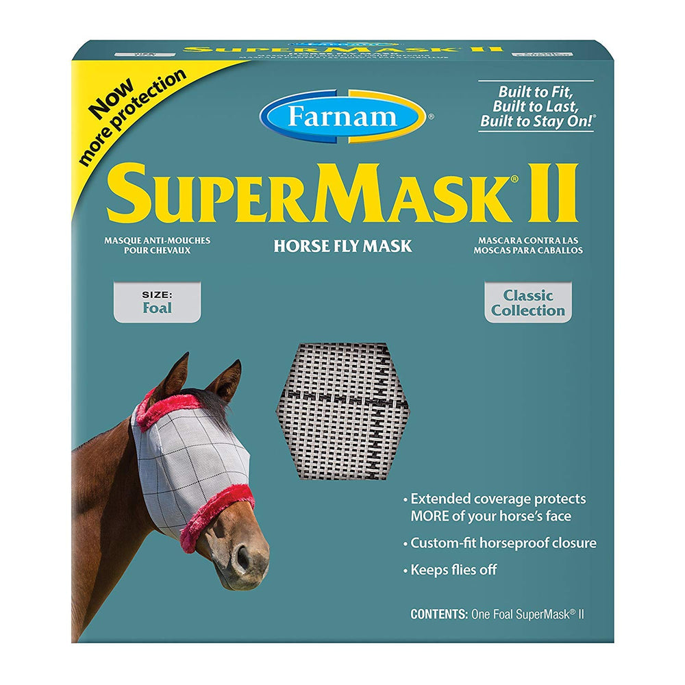 Farnam SuperMask II foal face coverage protects eyes from flies and debris