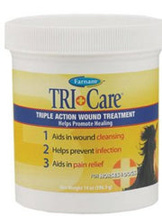 Farnam Triple Action Wound Treatment bottle pour for easy application on horses, ponies, and dogs.