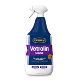 Farnam Vetrolin Shine coats horse with bright, lasting sheen.