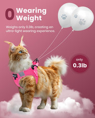 FAYOGOO cat harness easy-on-one-step wear for quick fittings.