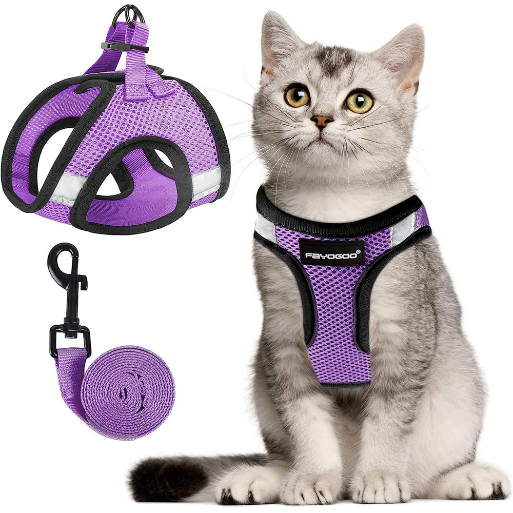 FAYOGOO cat harness escape-proof design for secure outdoor walks