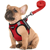 FAYOGOO service vest for small dogs, front view, lightweight breathable design for walks.