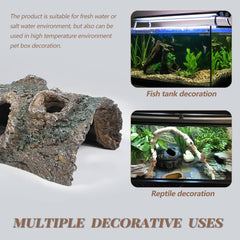 fazhongfa large hollow log base stays put in freshwater or saltwater tanks
