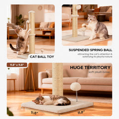 FDW 22-Inch post includes plush ball at multiple heights for interactive play.