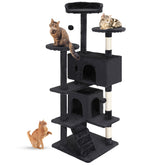FDW 54-Inch Cat Tree Tower main view showing tall structure for climbing and lounging