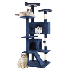 FDW 54-inch cat tree tower with multi level perches for climbing and lounging
