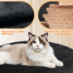 FDW Cat Tree 54in included toys encourage interactive exploration and play.