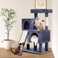 FDW cat tree sisal posts encourage healthy scratching and furniture protection.