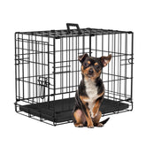 FDW 18-inch foldable dog crate shown for easy storage.