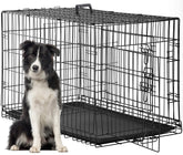 FDW 48-inch dog crate front view with dual doors for easy access and safety.