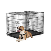 FDW dog crate front door view showing easy access and secure latching.