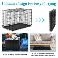 FDW dog crate tray removable for quick cleaning and maintenance.